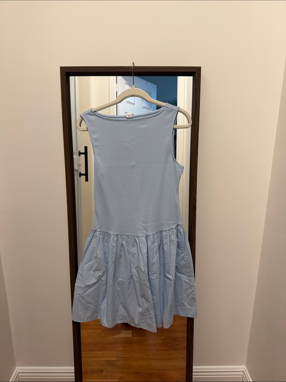 Old Navy Light Blue Sleeveless Tiered Dress